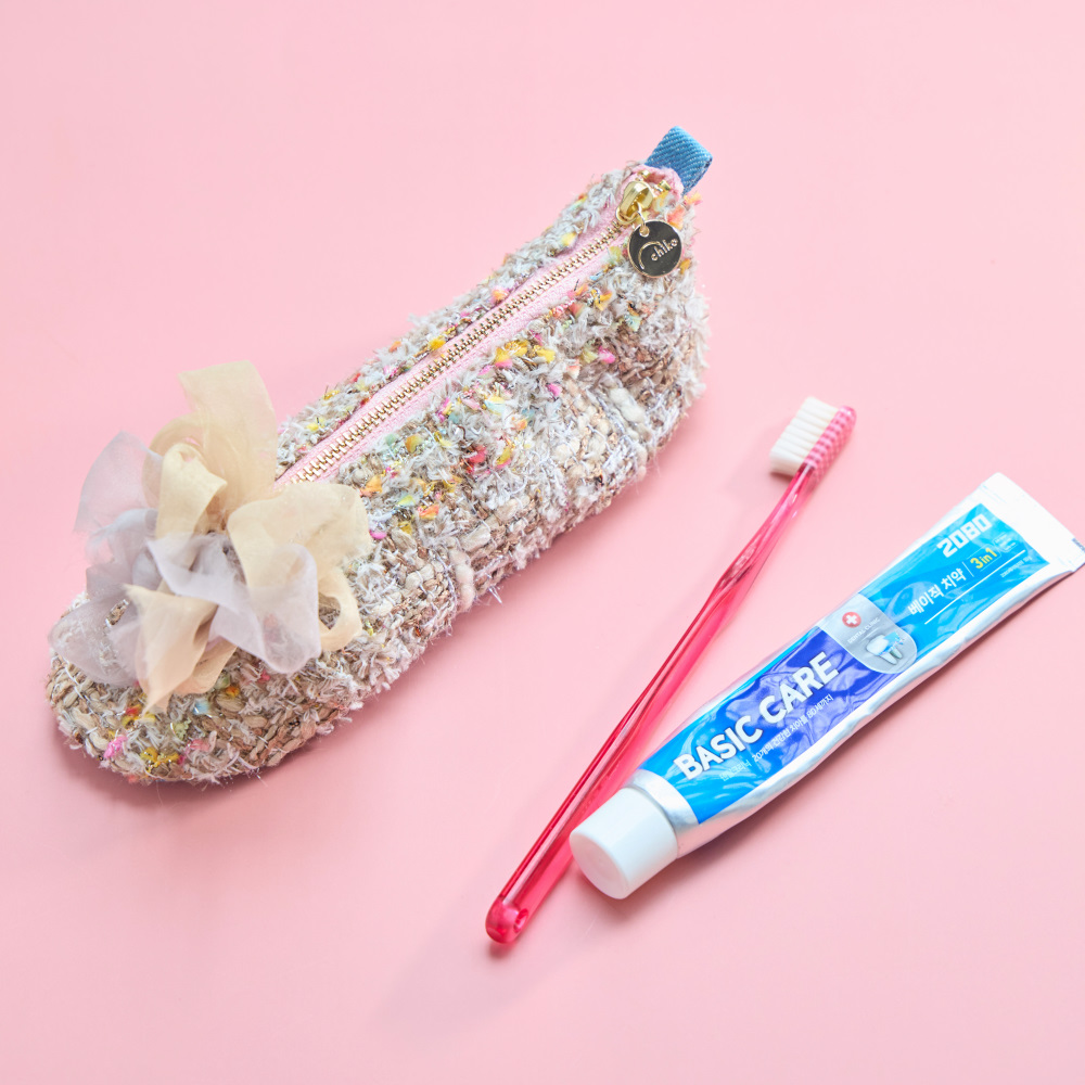 咲き編みシューズポーチ｜lady